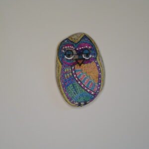 owl pebble art